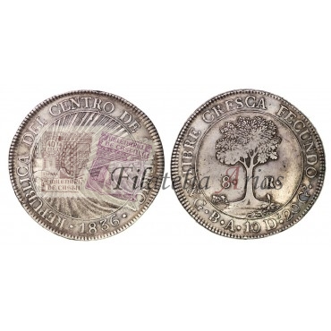 Guatemala. 8 reales. 1837. Ensayador: M. EBC+