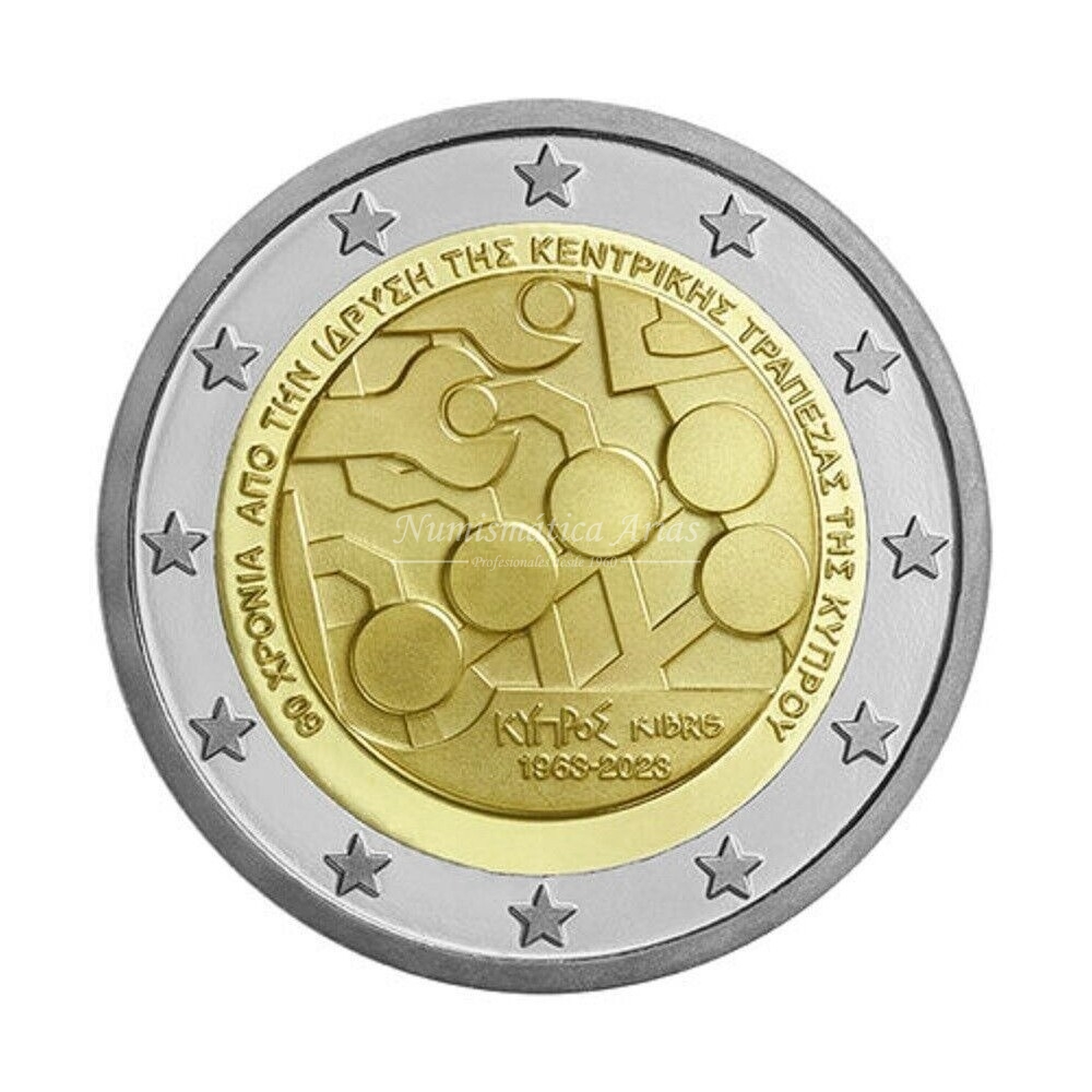 2€ 2023 Chipre - 60º Aniversario del Establecimiento del Banco Central de Chipre