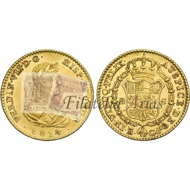 Fernando VII. 2 escudos. 1814. Madrid. Ensayador: GJ. EBC+
