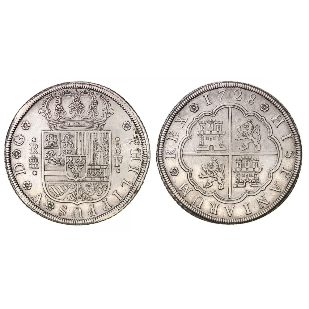 Felipe V. 8 reales. 17328. Segovia. Ensayador: F. EBC