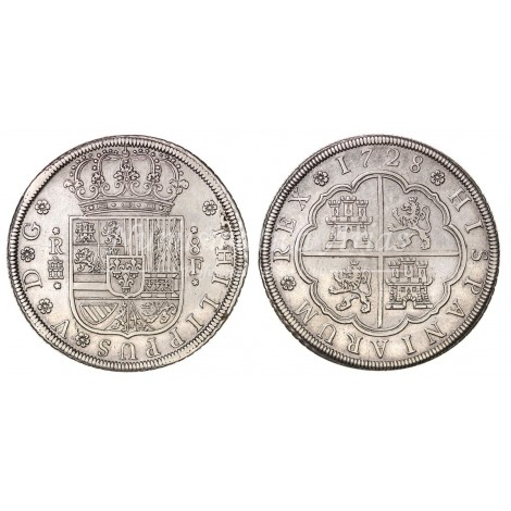 Felipe V. 8 reales. 17328. Segovia. Ensayador: F. EBC