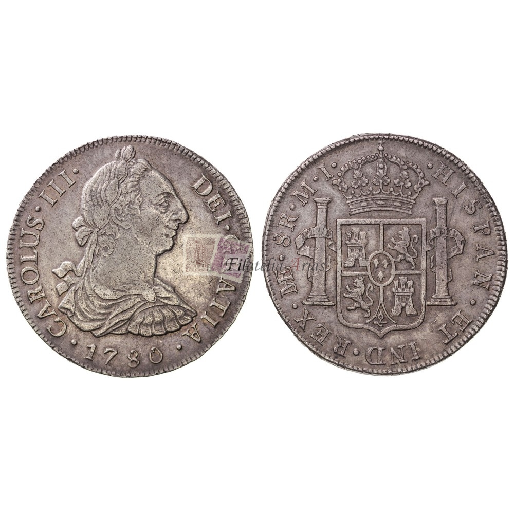 Carlos III. 8 reales. 1780. Lima. Ensayador: MI. EBC