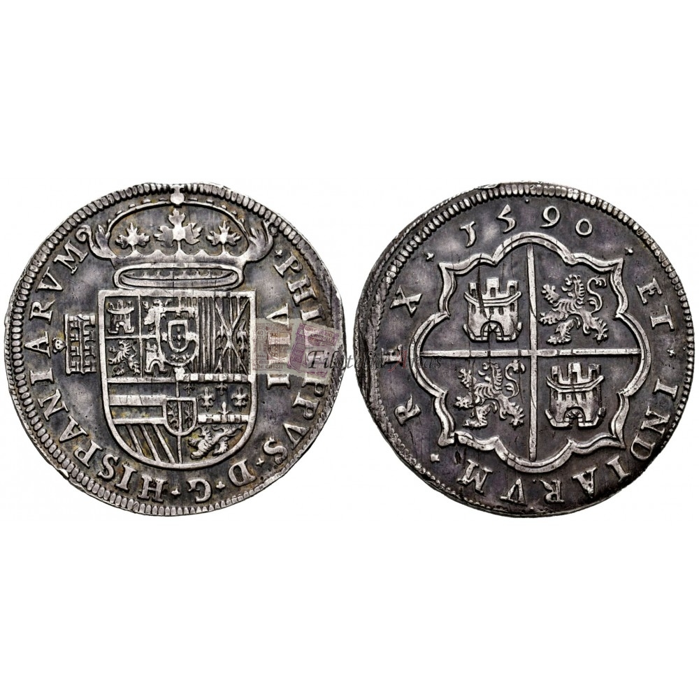 Felipe II. 8 reales. 1590. Segovia. EBC+ (NGC AU53)