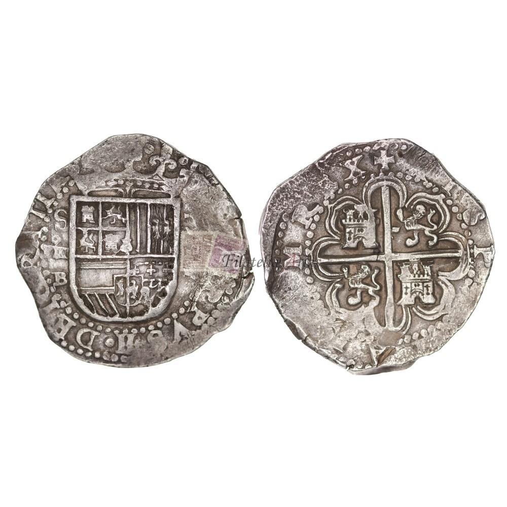 Felipe II. 8 reales. 1595. Sevilla. Ensayador: B. MBC+