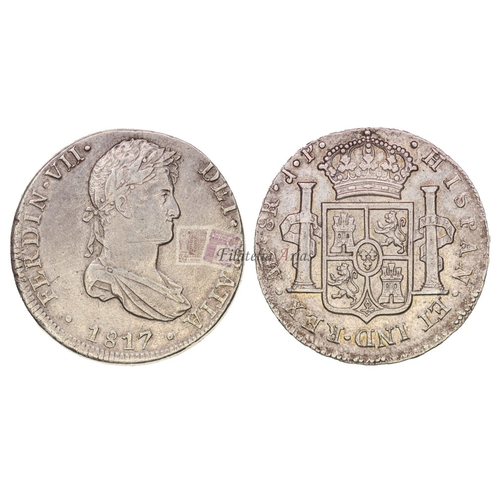 Fernando VII. 8 reales. 1817. Lima. Ensayador: JP. EBC+