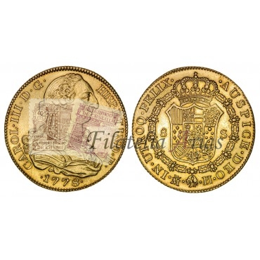 Carlos III. 8 escudos. 1778. Madrid. Embajador: PJ. SC-