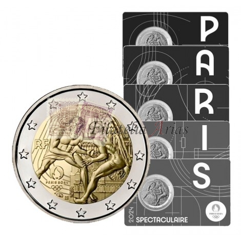 2€ 2024 Francia - Juegos Olímpicos (1 tarjeta aleatoria)