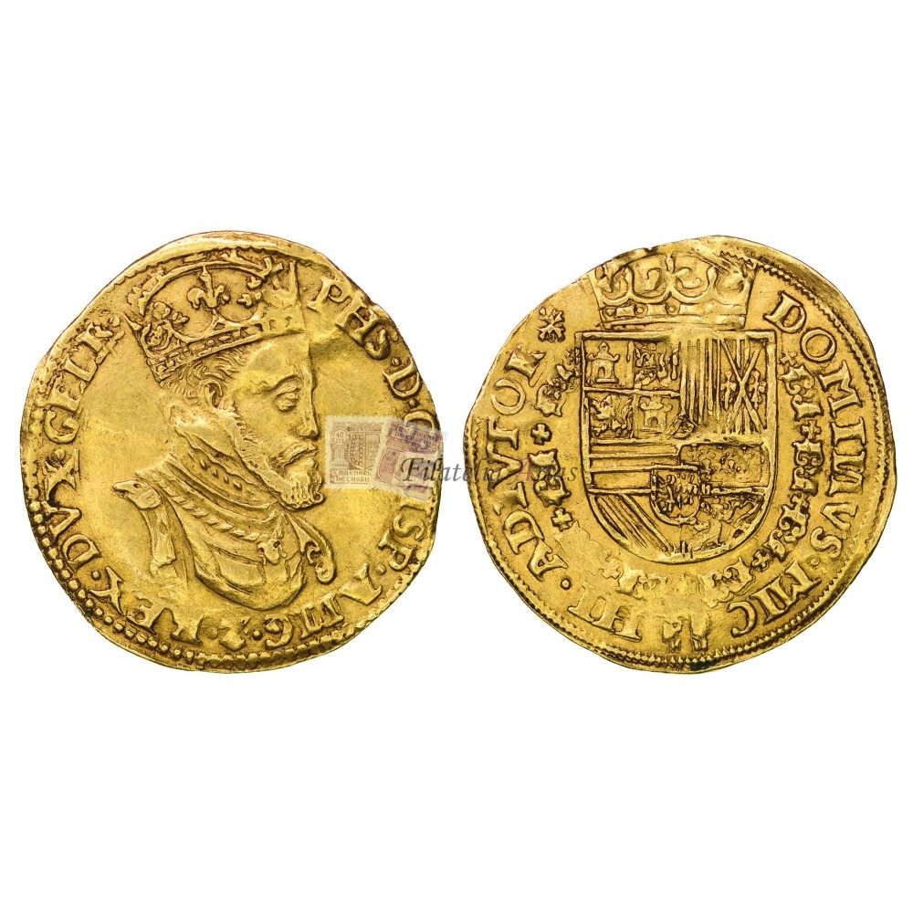 Felipe II. 1 real de oro. Nimega. 1555/76. EBC