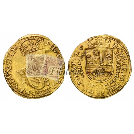 Felipe II. 1 real de oro. Nimega. 1555/76. EBC