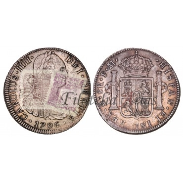 Carlos IV. 8 reales. 1796. México. Ensayador: FM. EBC