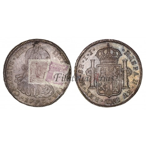 Carlos IV. 8 reales. 1793. Lima. Ensayador: IJ. EBC+