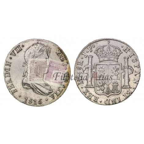 Fernando VII. 8 reales. 1815. Lima. Ensayador: JP. EBC+.
