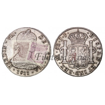 Fernando VII. 8 reales. 1811. Lima. Ensayador: JP. MBC+