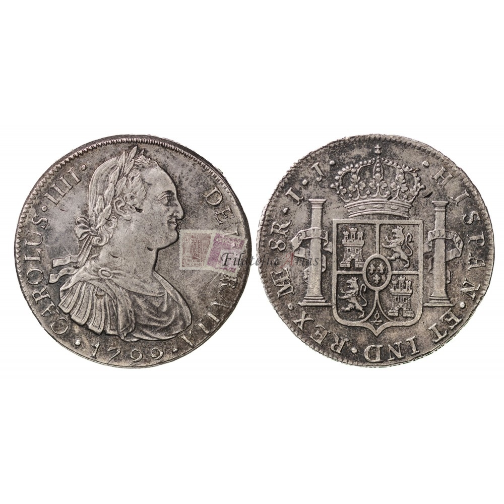 Carlos IV. 8 reales. 1799. Lima. Ensayador: IJ. EBC.