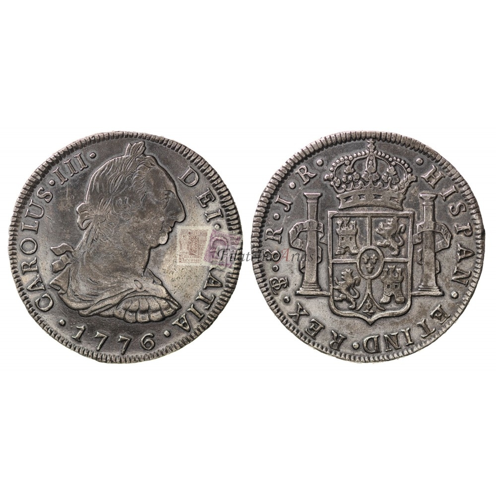 Carlos III. 8 reales. 1776. Potosí. Ensayador: JR. EBC-.