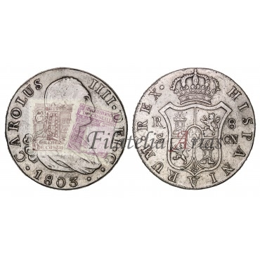 Carlos IV. 8 reales. 1803. Sevilla. Ensayador: CN. MBC-.