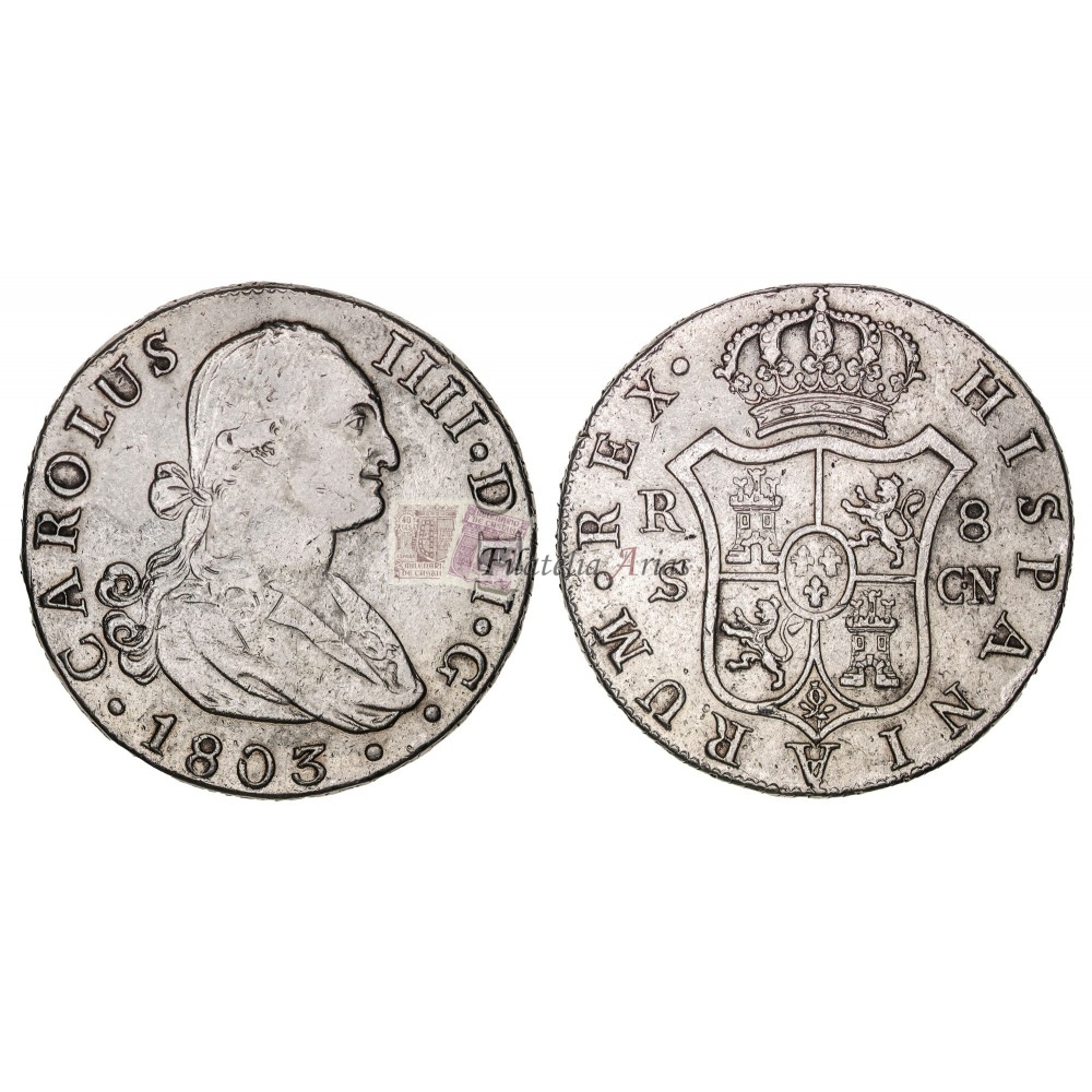 Carlos IV. 8 reales. 1803. Sevilla. Ensayador: CN. MBC-.