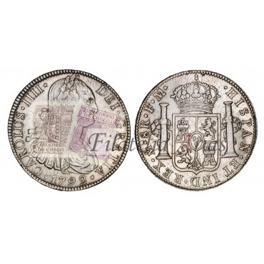 Carlos IV. 8 reales. 1792. México. Ensayador: FM. EBC-