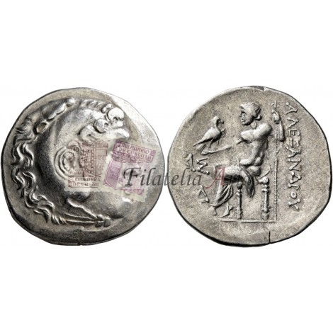 Tetradracma. Macedonia. Alejandro III. Aspendos. 275 a.C. MBC+.