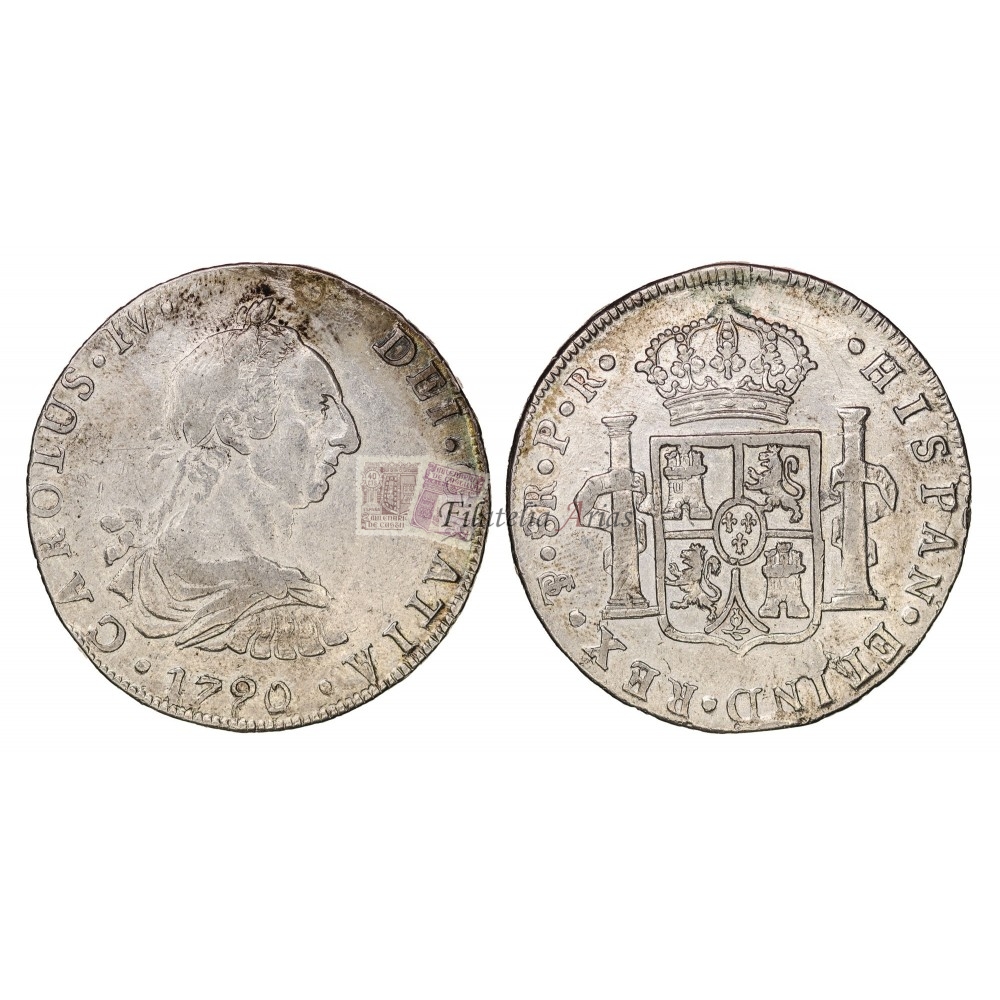 Carlos IV. 8 reales. 1790. Potosí. Ensayador: PR. MBC-