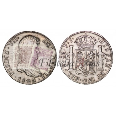 Fernando VII. 8 reales. 1822. Potosí. Ensayador: PJ. MBC-