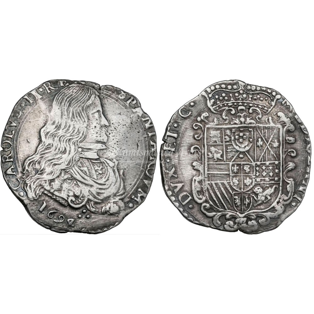 Carlos II. 1 Felipe. Milán. 1694. HISPANIAROVM.