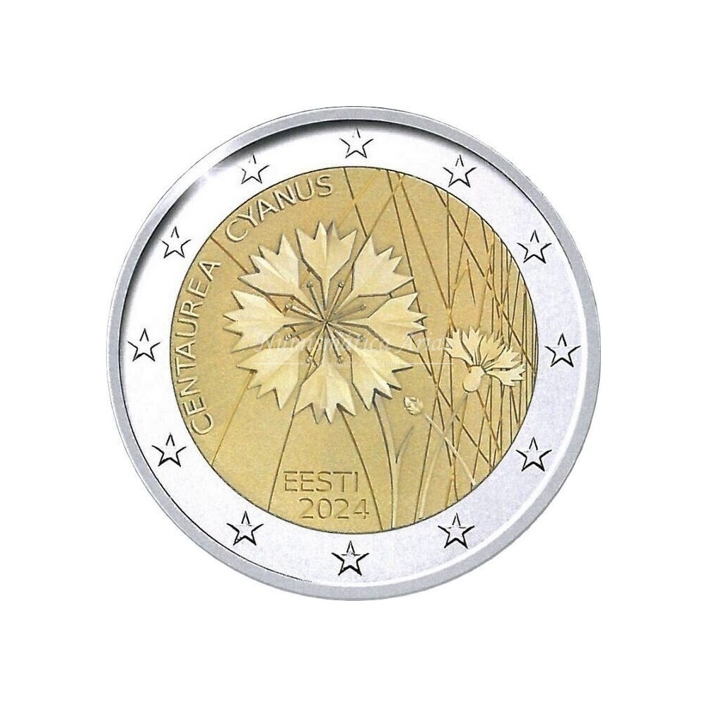 2€ 2024 Estonia - Flor nacional - Aciano