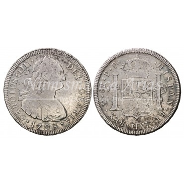 Carlos IV. 8 reales. 1798. Potosí. Ensayador PP. MBC-