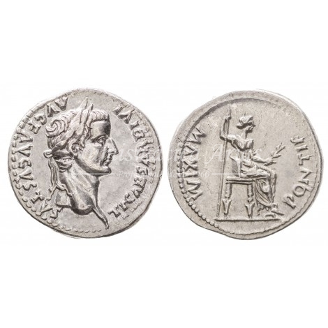 Tiberio. Denario (18/35 a.C.). RIC 30. SC