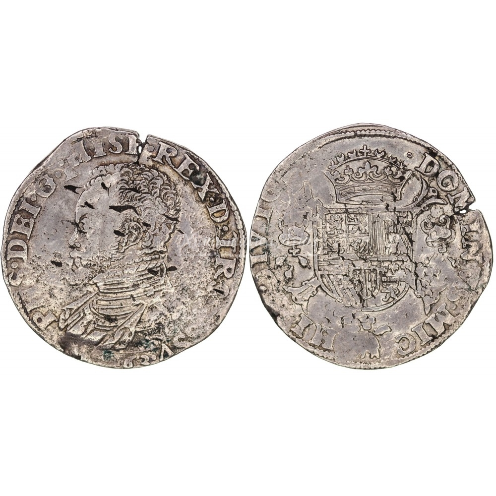 Felipe II. 1/2 escudo. 1563. Overijssel. MBC.