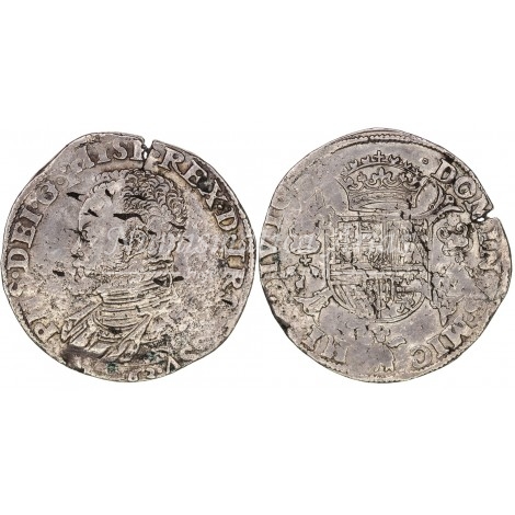 Felipe II. 1/2 escudo. 1563. Overijssel. MBC.