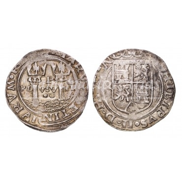 Felipe II. 2 reales. S/F. Lima. Ensayador: R. EBC.