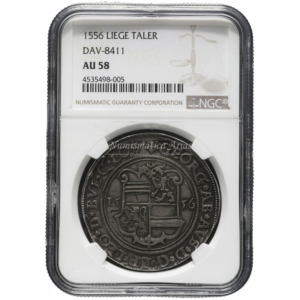 Carlos V. Taler. 1556. Lieja (Liege)