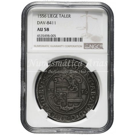 Carlos V. Taler. 1556. Lieja (Liege)