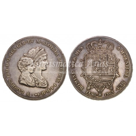 Florencia. Dena de 10 Liras. 1807. EBC+