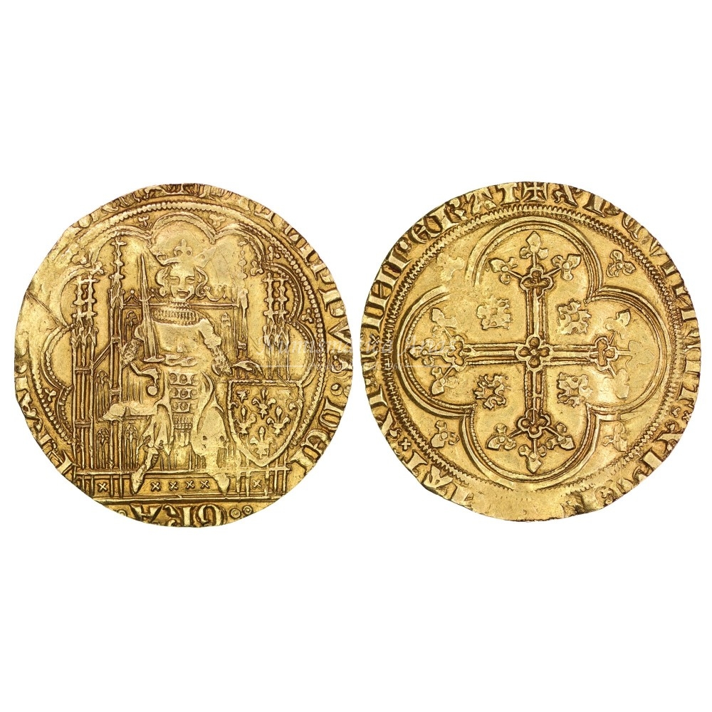 Francia. Ecu de oro. Felipe VI (1328-1350) MBC+