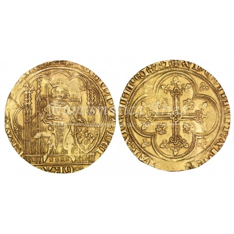 Francia. Ecu de oro. Felipe VI (1328-1350) MBC+