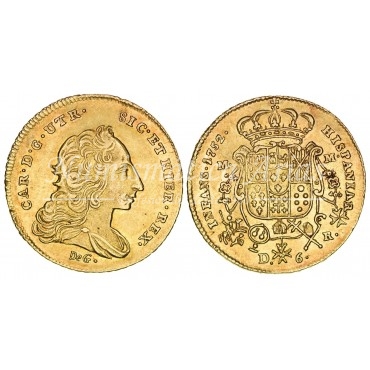 Carlos de Borbón. 6 ducados. 1752. Nápoles. Ensayador: R. EBC