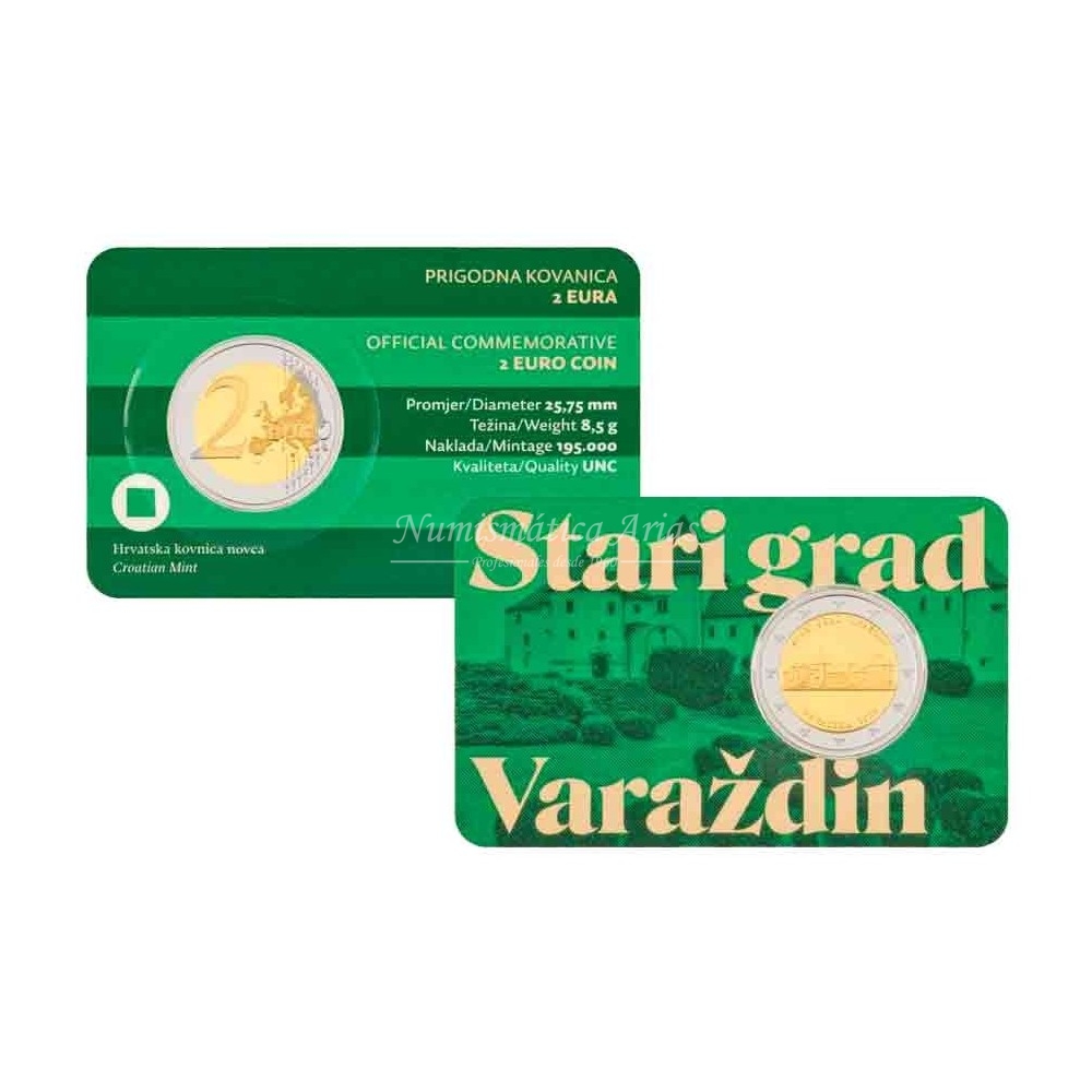2€ 2024 Croacia - Ciudades croatas - Ciudad de Varaždin.