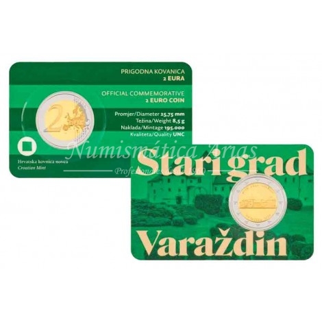2€ 2024 Croacia - Ciudades croatas - Ciudad de Varaždin.