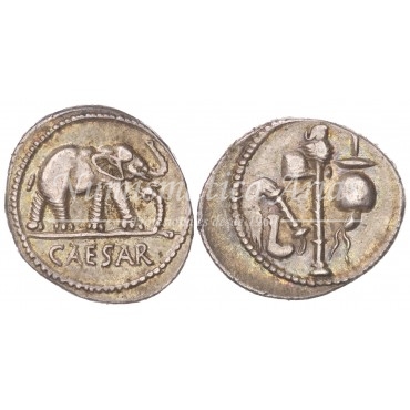 Julio César. Denario. Ceca militar móvil (54-51 a.C.) EBC+