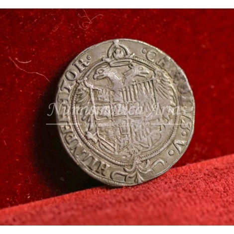 Carlos I. 3 reales. Barcelona. Expedición a Túnez. EBC-