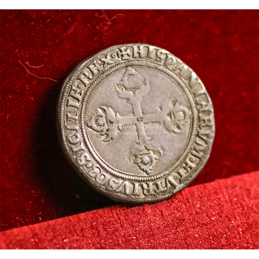 Carlos I. 3 reales. Barcelona. Expedición a Túnez. EBC-