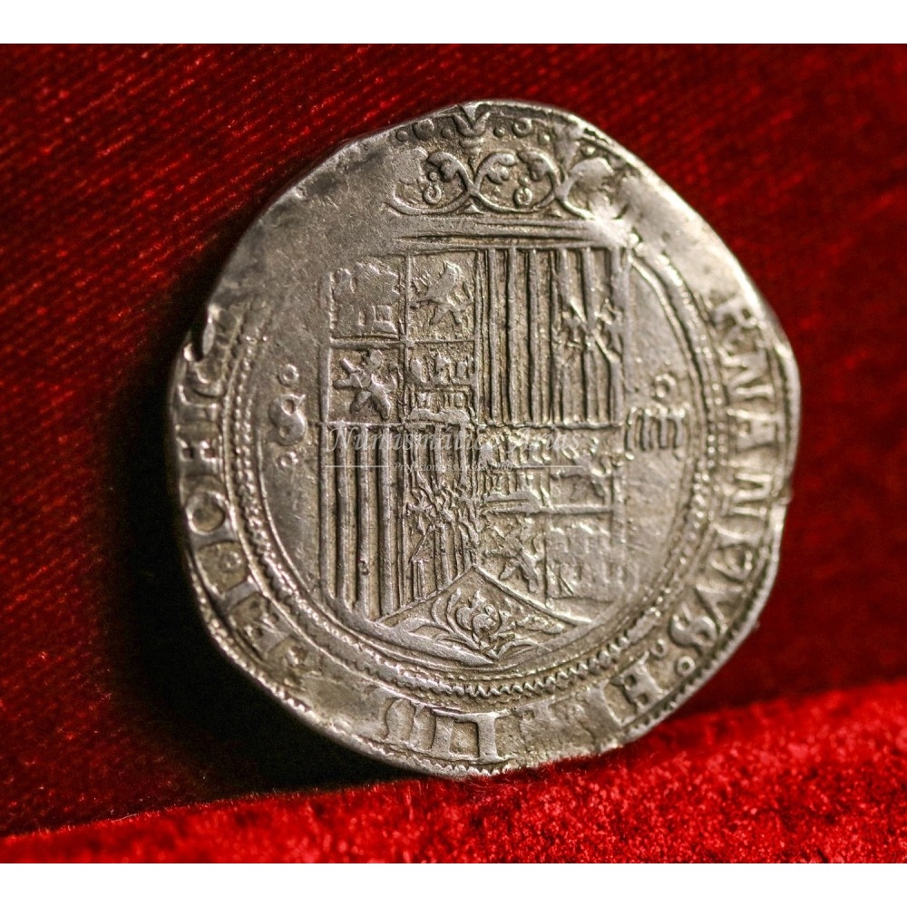 RRCC. 4 reales. S/F. Sevilla. Ensayador: Dos estrellas. MBC+