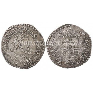 Carlos I. 1/2 ducado. Napóles. Ensayador: IBR. EBC