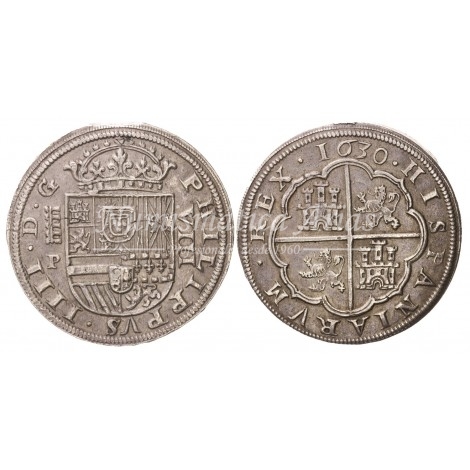 Felipe IV. 8 reales. Segovia. Ensayador: P. EBC+