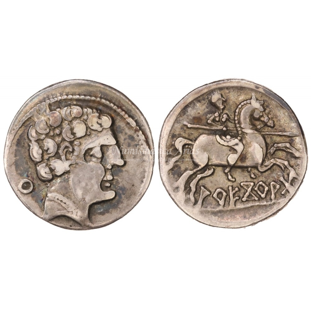 Arecoratas. Denario. 150-20 a.C. (AB-105). MBC