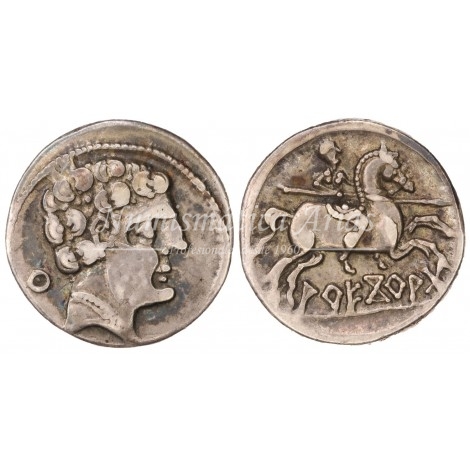 Arecoratas. Denario. 150-20 a.C. (AB-105). MBC