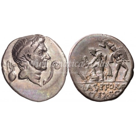 Roma imperatorial. Sexto Pompeyo. Denario (42-40 a.C.). Crawford 511/3a. MBC+.