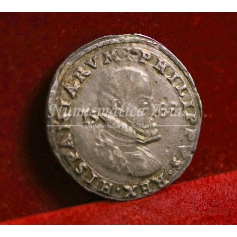 Felipe II. 1/2 Escudo. 1588. Milán. EBC+